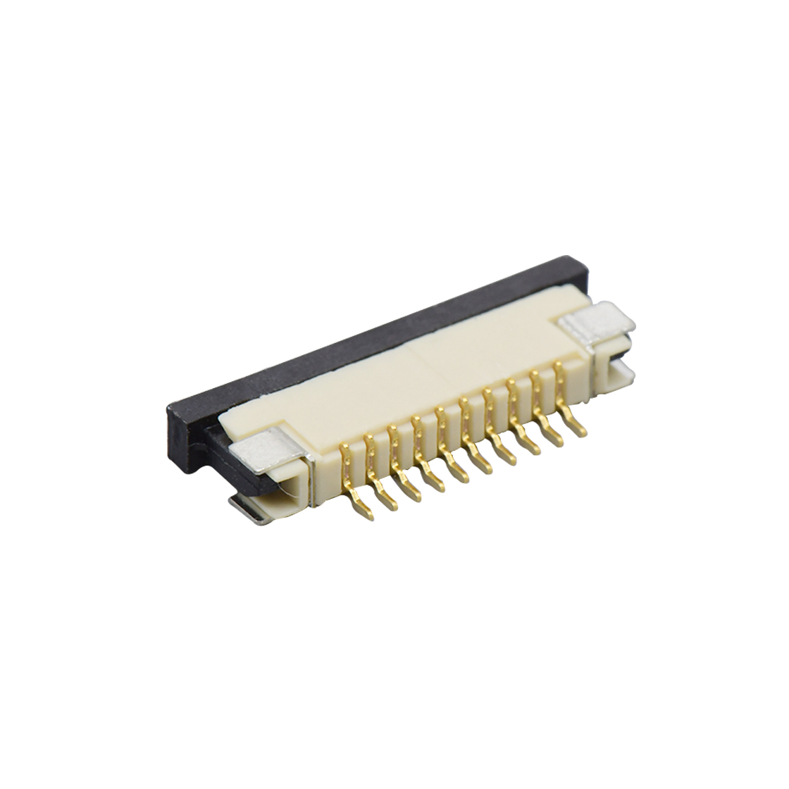 F1003 FPC FFC连接器Pitch 1.00mm H2.5卧贴下接触抽屉式 10Pin本色 镀全金G/F